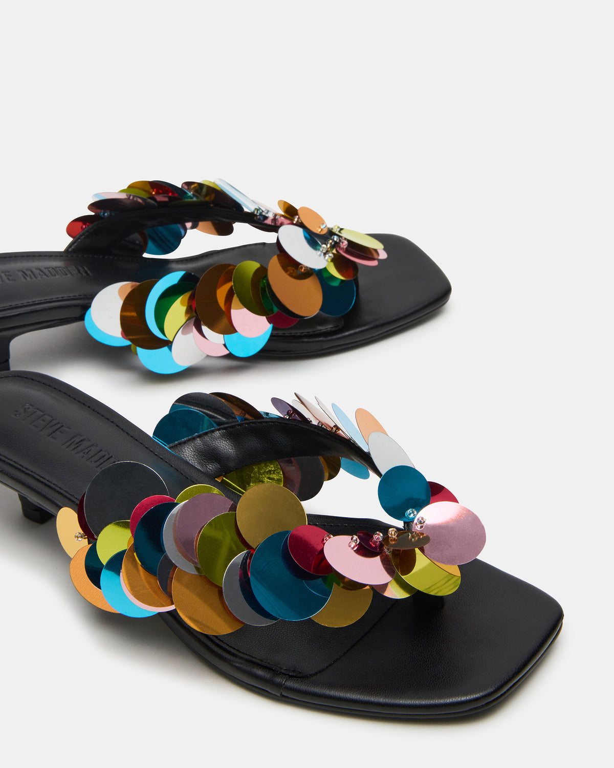TRACIE Bright Multi Thong Strap Women's Kitten Heel | Steve Madden