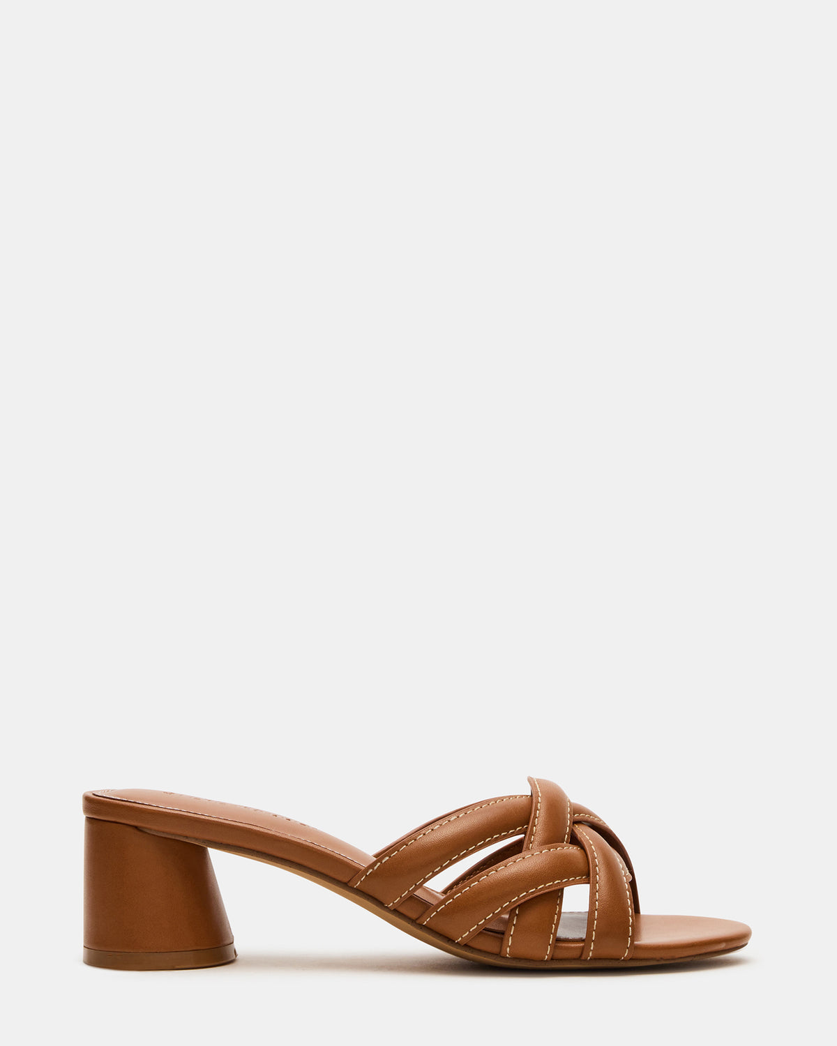 MARANO Tan Leather Women's Mule Block Heel | Steve Madden
