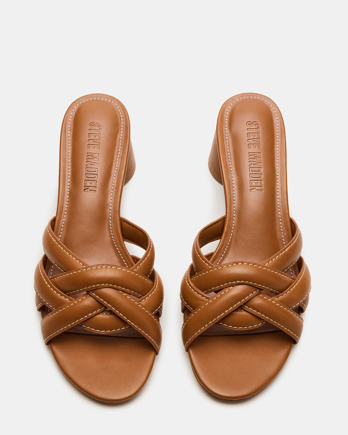MARANO Tan Leather Women's Mule Block Heel | Steve Madden