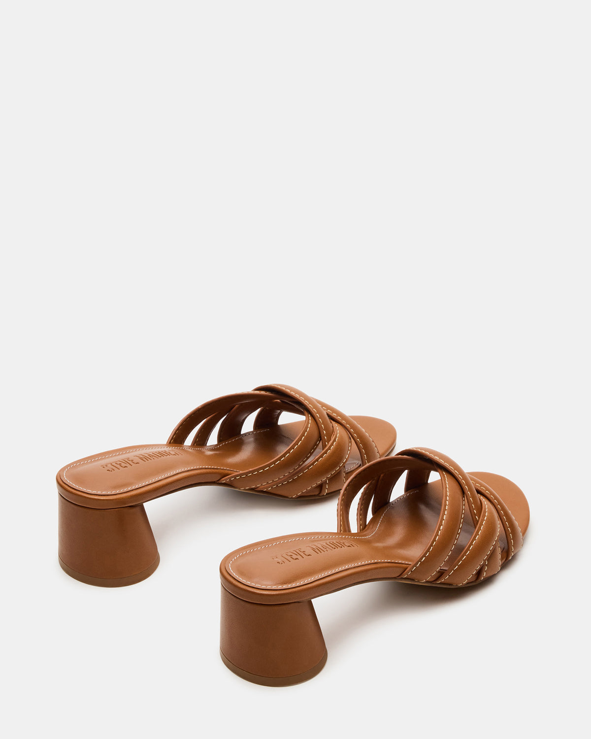 MARANO Tan Leather Women's Mule Block Heel | Steve Madden
