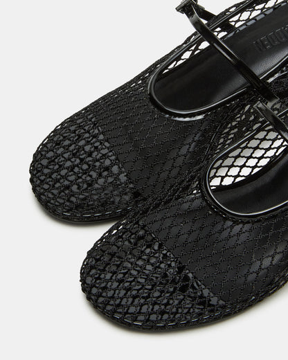 RAYNOR Black Women's Mary Jane Mesh Block Heel | Steve Madden