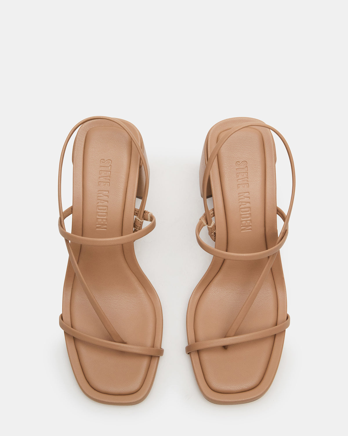 DIORA Natural Women's Strappy Square-Toe Heel | Steve Madden