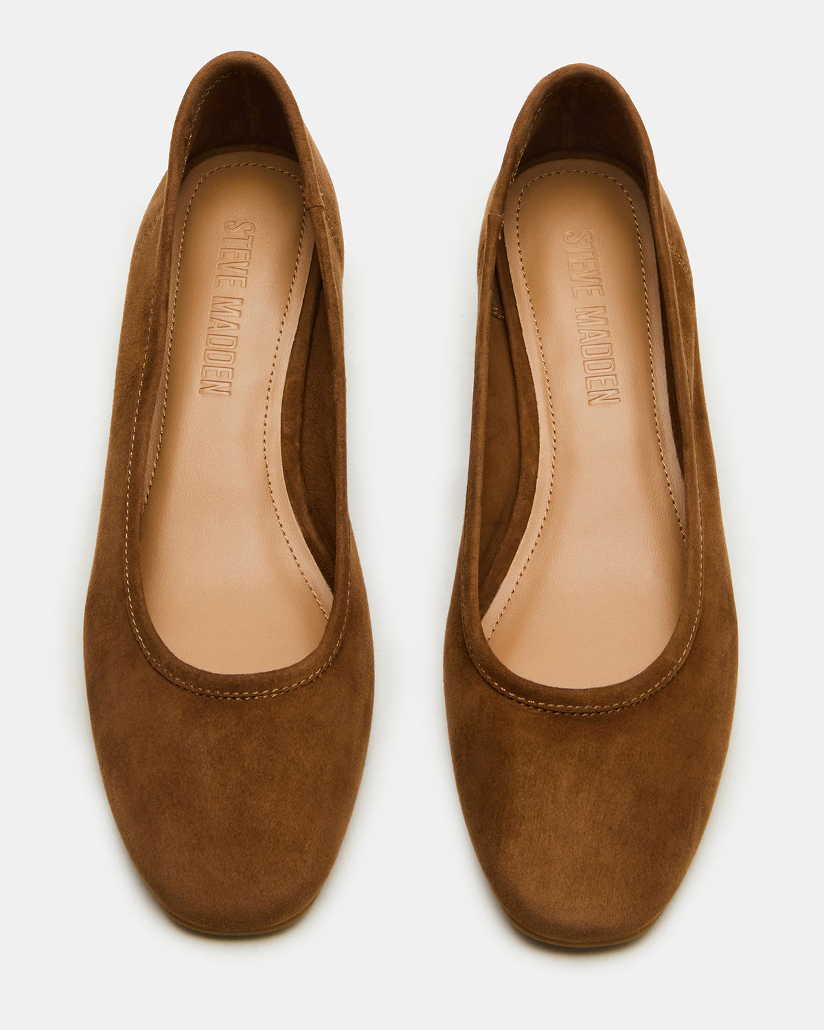 MOLLIE Chestnut Suede Ballet Women's Block Heels | Steve Madden