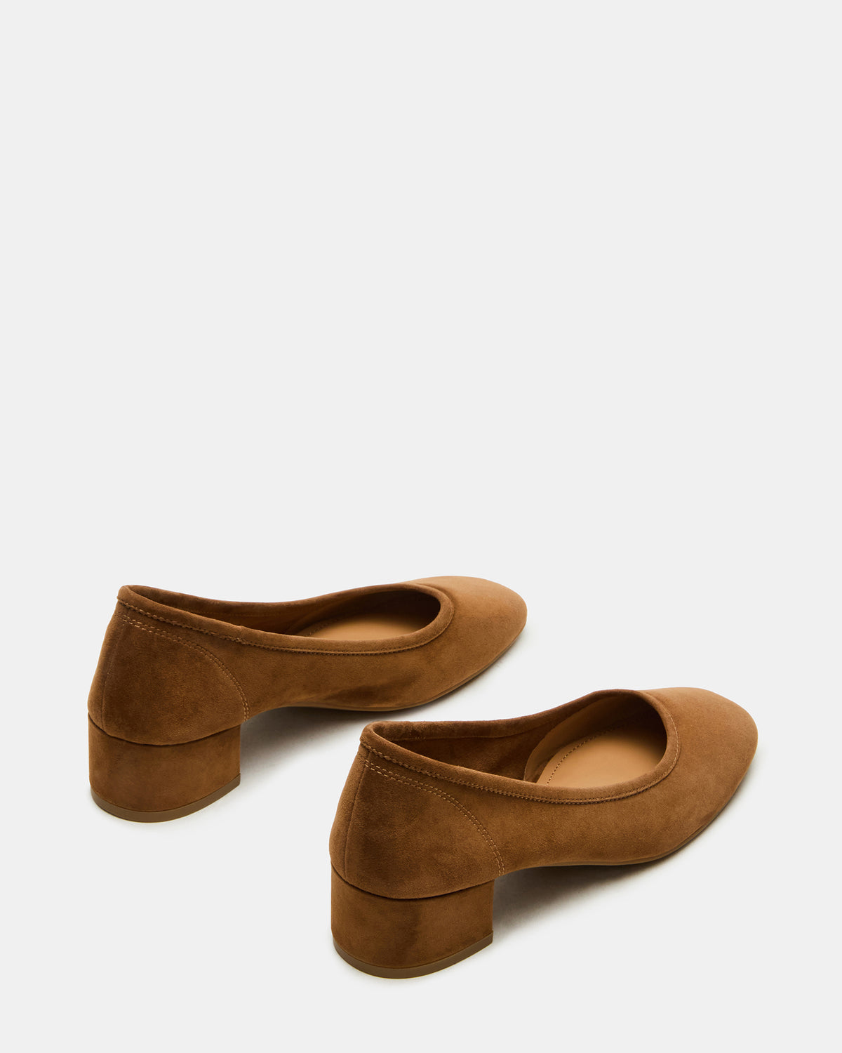 MOLLIE Chestnut Suede Ballet Women's Block Heels | Steve Madden