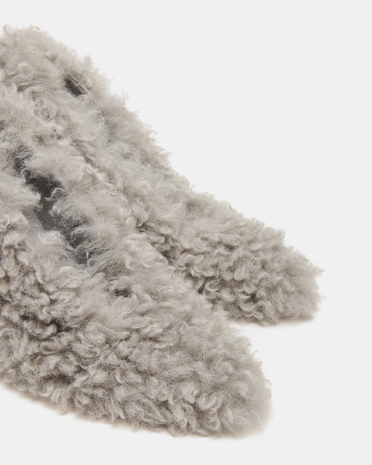 ACHILLES Light Blue Pointed-Toe Faux Fur Stiletto Women's Heel | Steve Madden