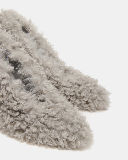 ACHILLES Light Blue Pointed-Toe Faux Fur Stiletto Women's Heel | Steve Madden