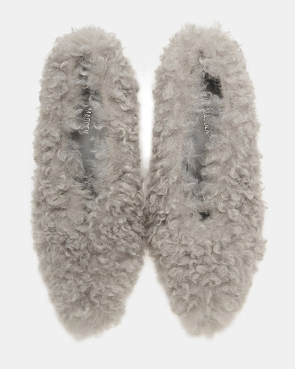 ACHILLES Light Blue Pointed-Toe Faux Fur Stiletto Women's Heel | Steve Madden