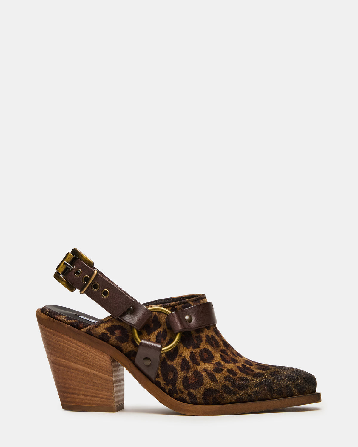 TALIKA Leopard Suede Pointed-Toe Buckle Slingback Women's Heel | Steve Madden