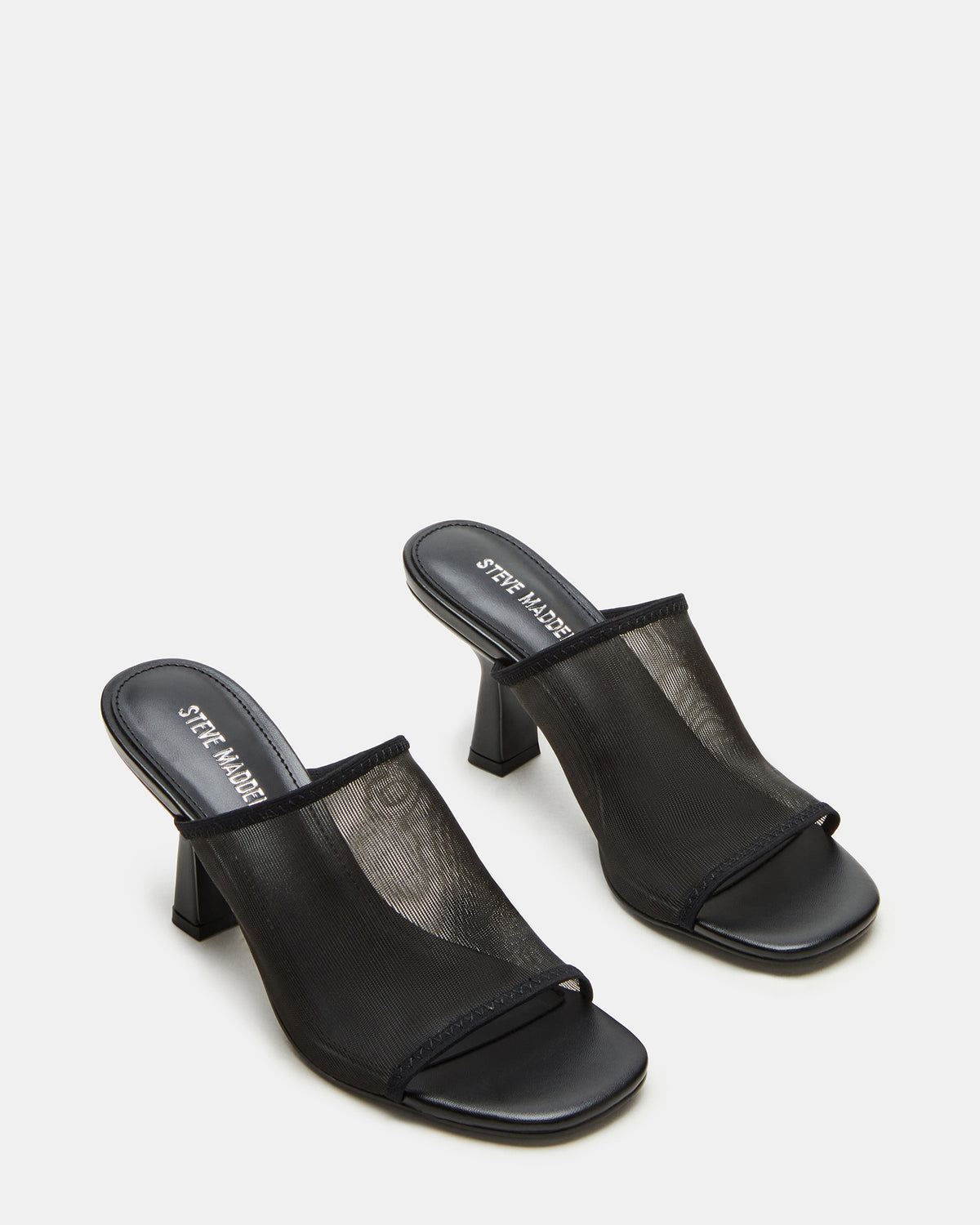 GLEAM Black Women's Square-Toe Mule Heel | Steve Madden