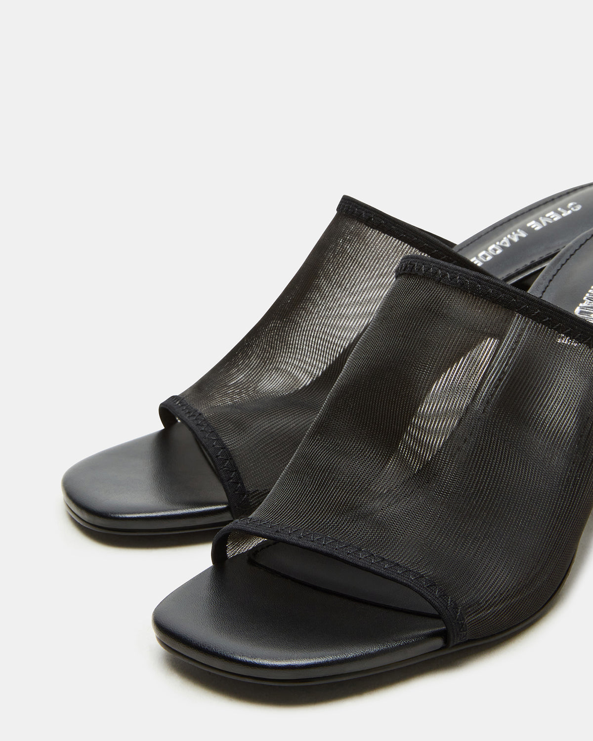 GLEAM Black Women's Square-Toe Mule Heel | Steve Madden