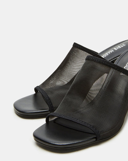GLEAM Black Women's Square-Toe Mule Heel | Steve Madden