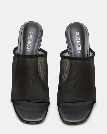 GLEAM Black Women's Square-Toe Mule Heel | Steve Madden