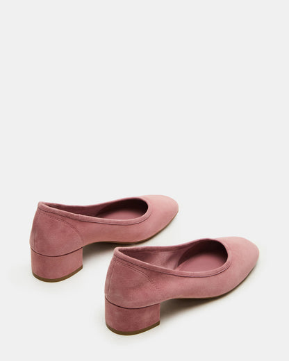 MOLLIE Mauve Suede Ballet Women's Block Heels | Steve Madden