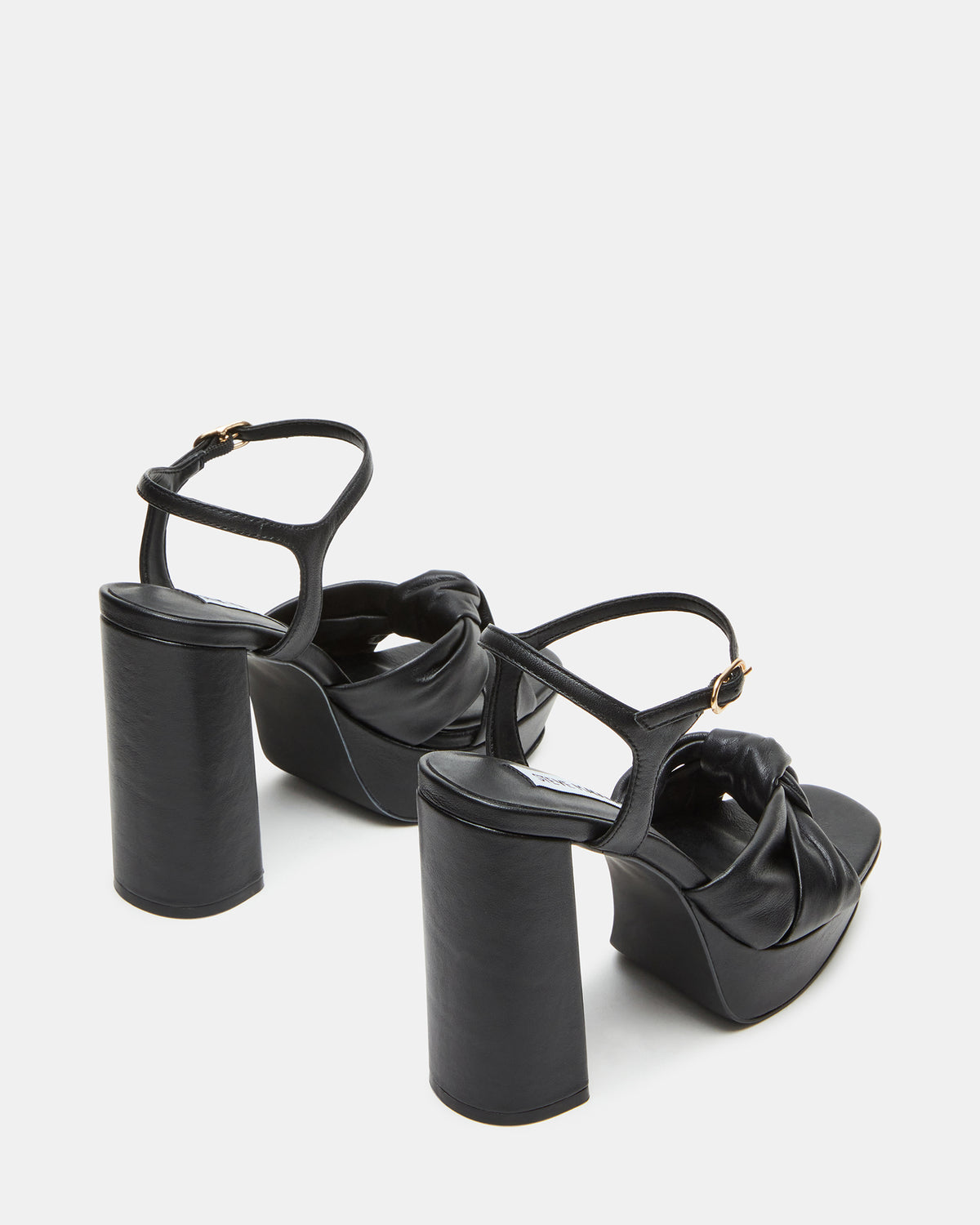 JOYRIDE Black Leather Platform Block Heel | Women's Heels | Steve Madden