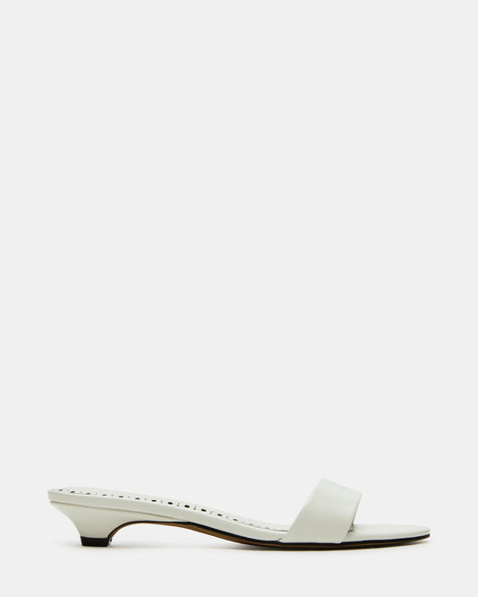 BERRY White Women's Mule Kitten Heel | Steve Madden