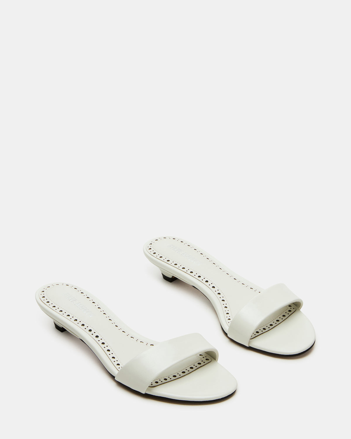 BERRY White Women's Mule Kitten Heel | Steve Madden