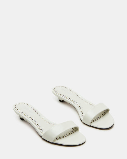 BERRY White Women's Mule Kitten Heel | Steve Madden