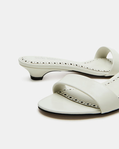 BERRY White Women's Mule Kitten Heel | Steve Madden