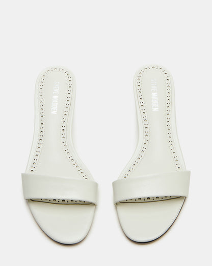 BERRY White Women's Mule Kitten Heel | Steve Madden