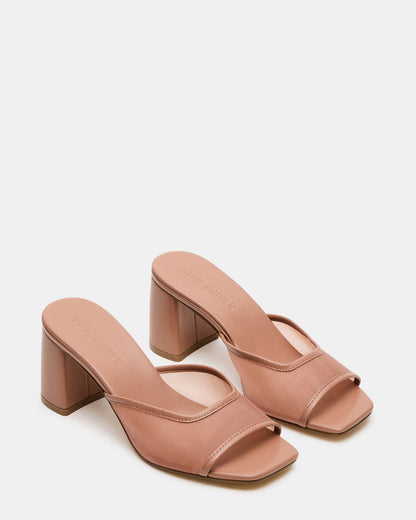 MADAME Mocha Square-Toe Mesh Mule Women's Heel | Steve Madden
