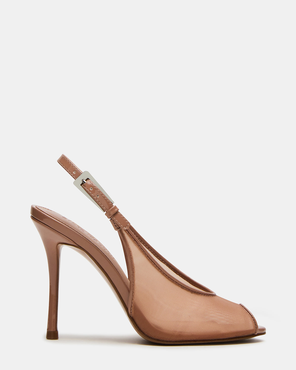 PRESCOTT Natural Mesh Women's Slingback Stiletto Heel | Steve Madden