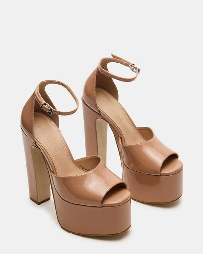 NIGHTFALL Blush Patent Women's Platform Blcok Heel | Steve Madden