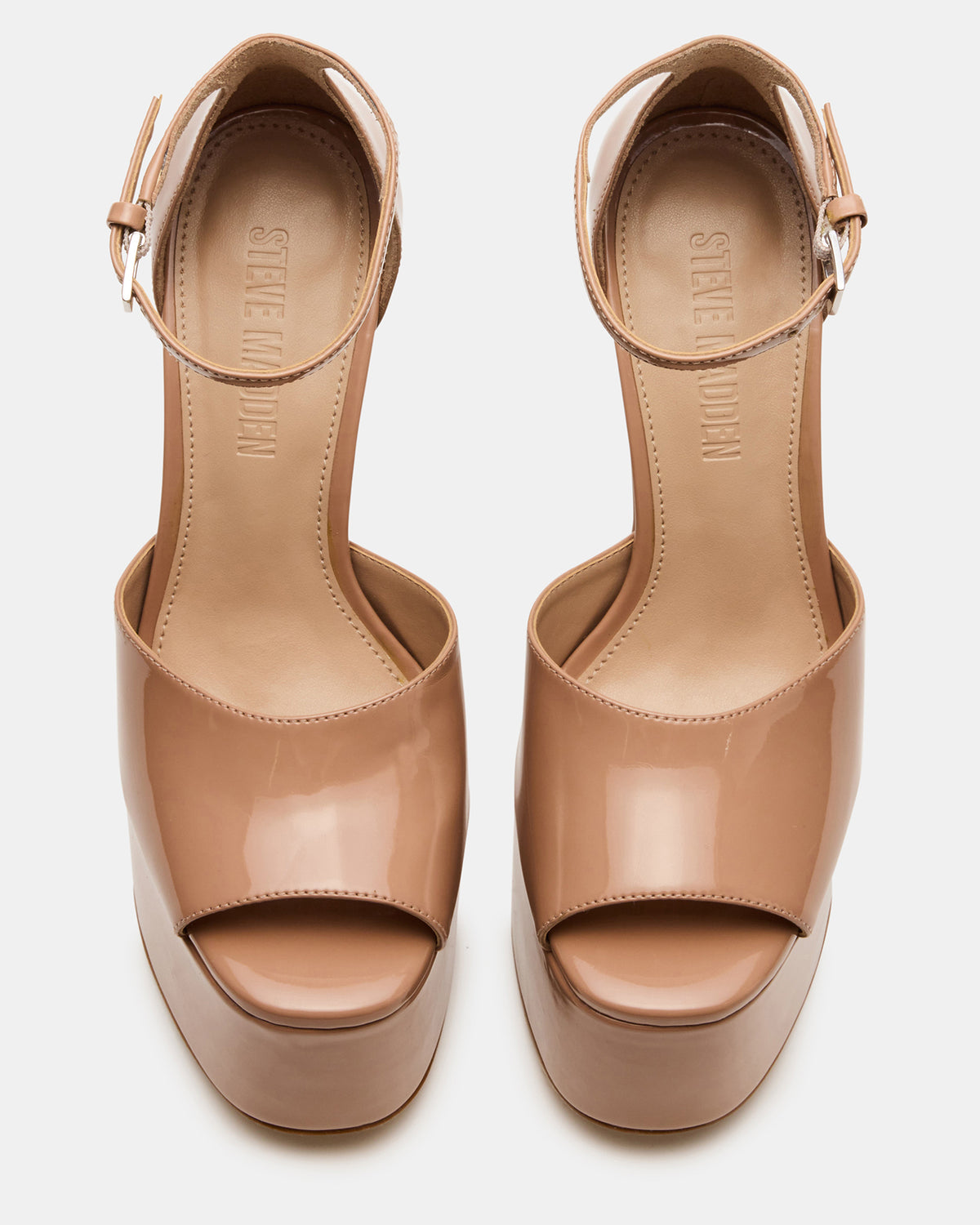 NIGHTFALL Blush Patent Women's Platform Blcok Heel | Steve Madden