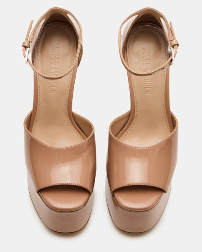 NIGHTFALL Blush Patent Women's Platform Blcok Heel | Steve Madden