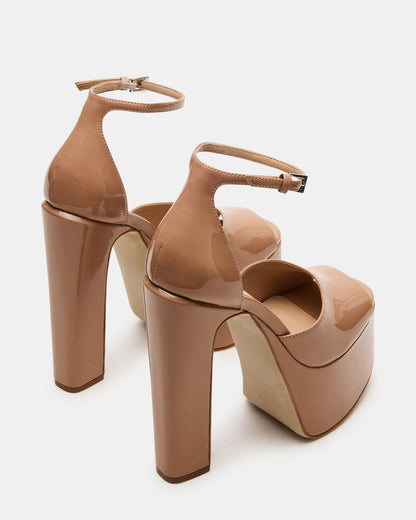 NIGHTFALL Blush Patent Women's Platform Blcok Heel | Steve Madden