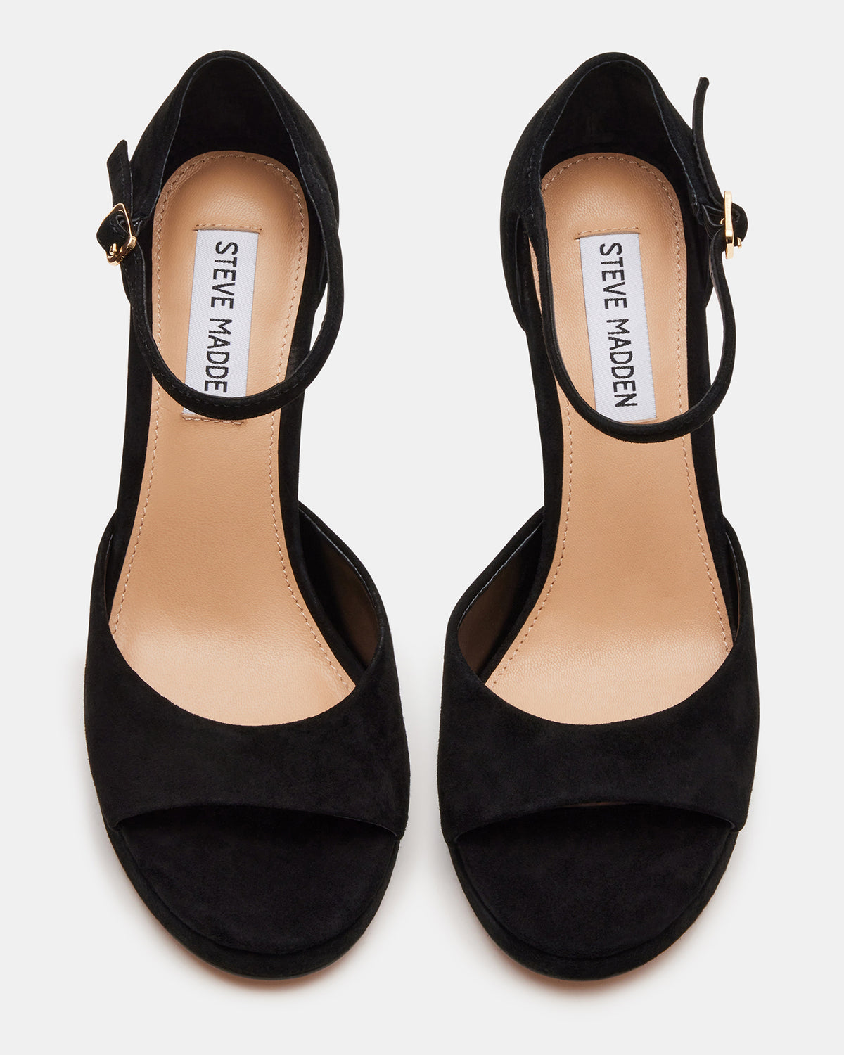 ESTER Black Suede Strappy Heel | Women's Heels | Steve Madden