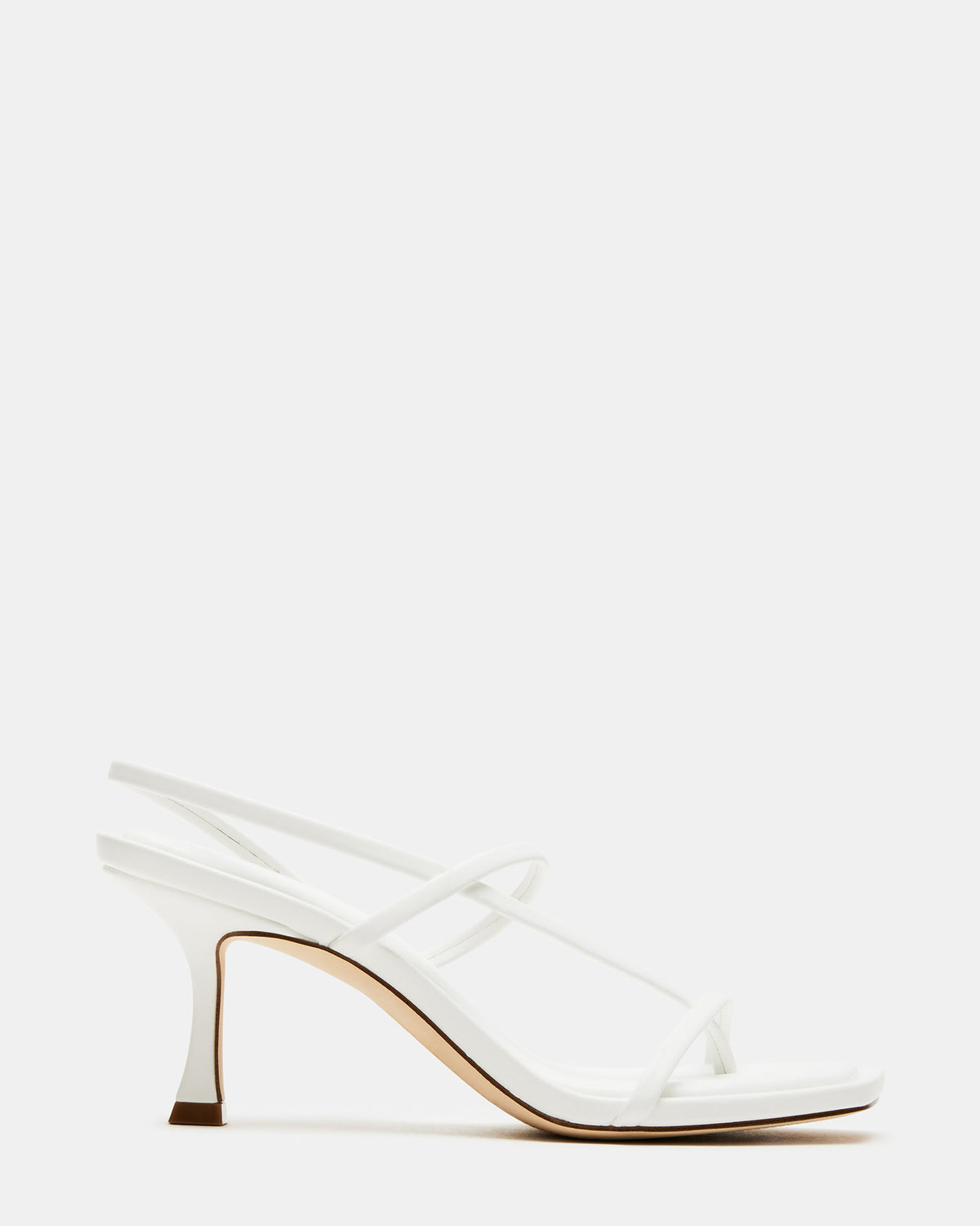 LOCKE White Women's Dainty Strappy Square Toe Heel | Steve Madden