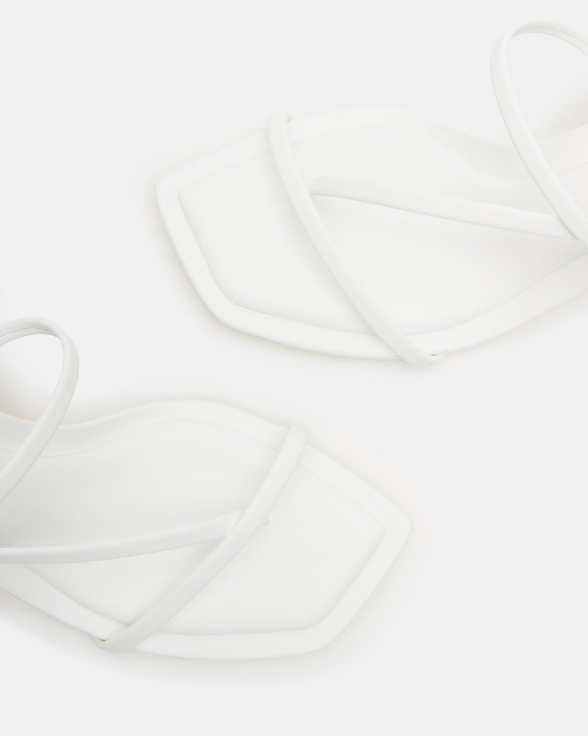LOCKE White Women's Dainty Strappy Square Toe Heel | Steve Madden