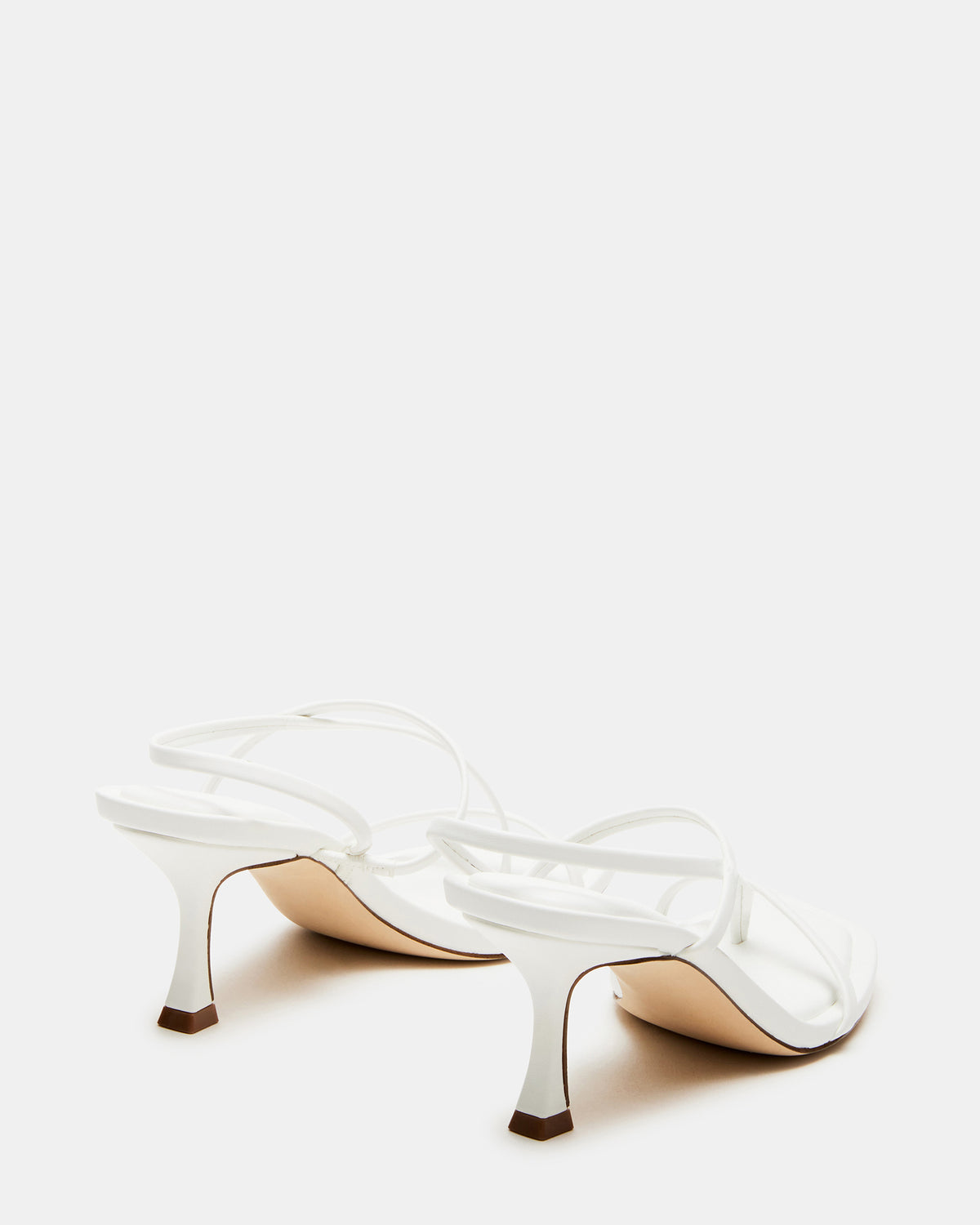 LOCKE White Women's Dainty Strappy Square Toe Heel | Steve Madden