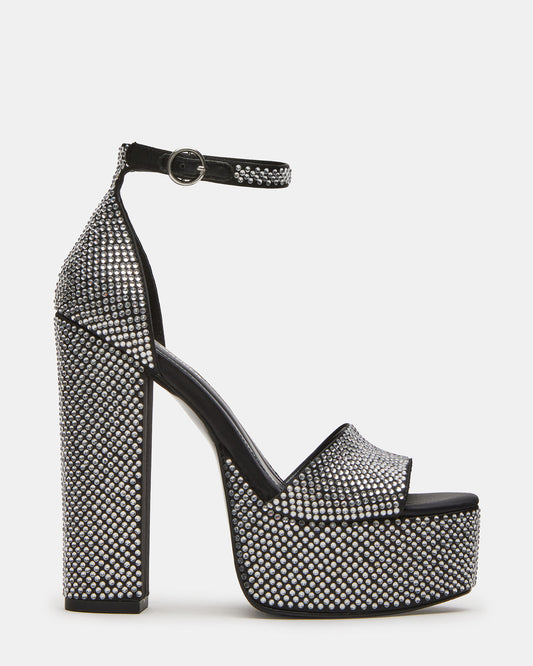 GLAM Rhinestones Platform Block Heel | Women's Heels | Steve Madden