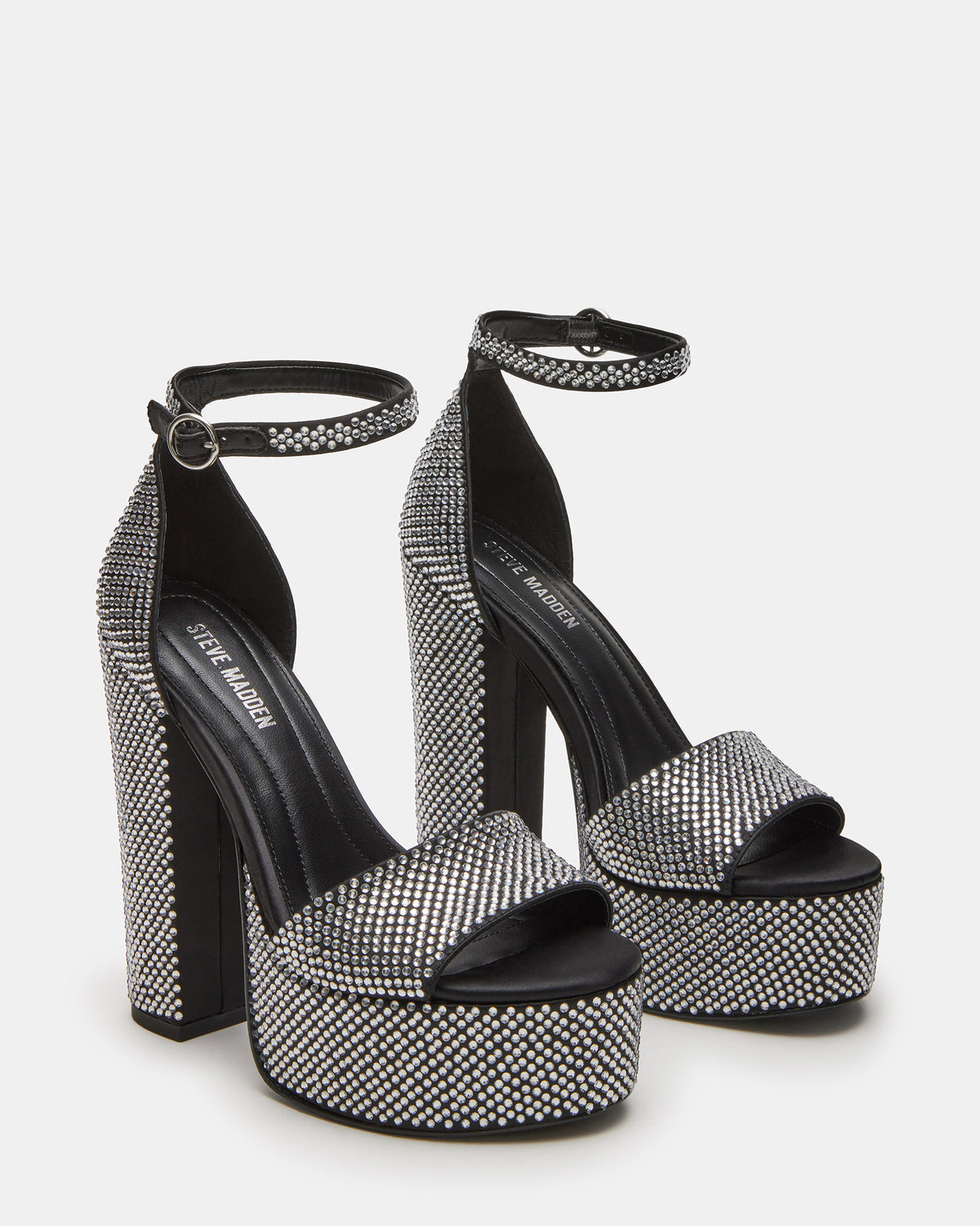 GLAM Rhinestones Platform Block Heel | Women's Heels | Steve Madden