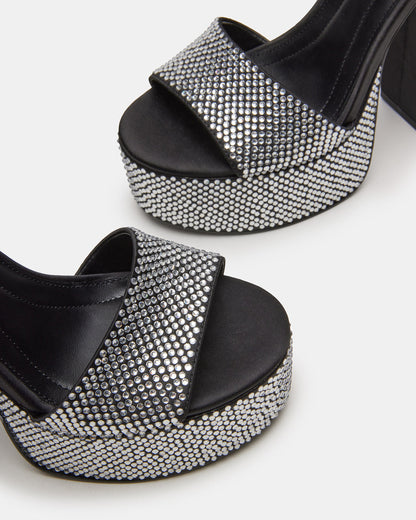 GLAM Rhinestones Platform Block Heel | Women's Heels | Steve Madden