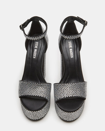 GLAM Rhinestones Platform Block Heel | Women's Heels | Steve Madden