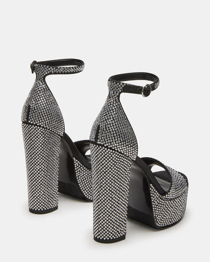 GLAM Rhinestones Platform Block Heel | Women's Heels | Steve Madden