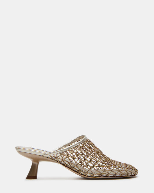 XRAY Gold Women's Caged Net Mule Heel | Steve Madden