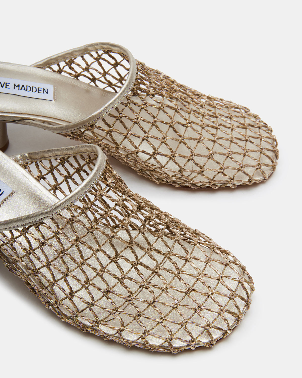 XRAY Gold Women's Caged Net Mule Heel | Steve Madden