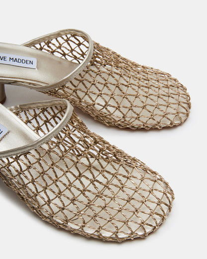 XRAY Gold Women's Caged Net Mule Heel | Steve Madden