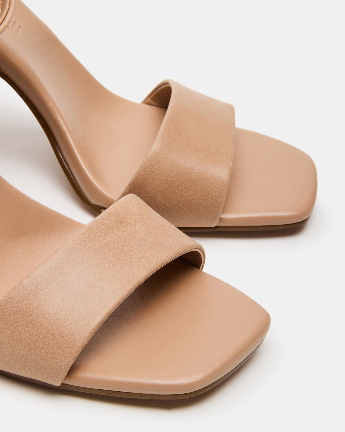 MESSA Natural Leather Women's Square-Toe Block Heel | Steve Madden
