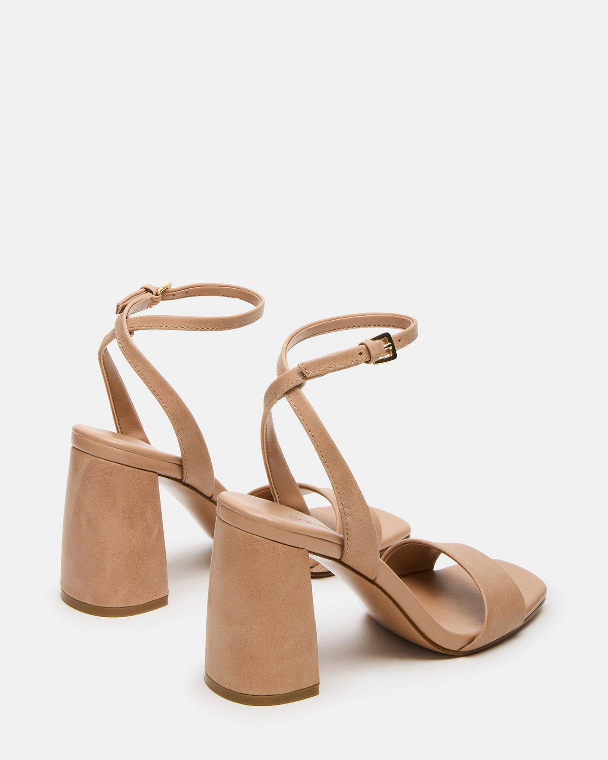 MESSA Natural Leather Women's Square-Toe Block Heel | Steve Madden