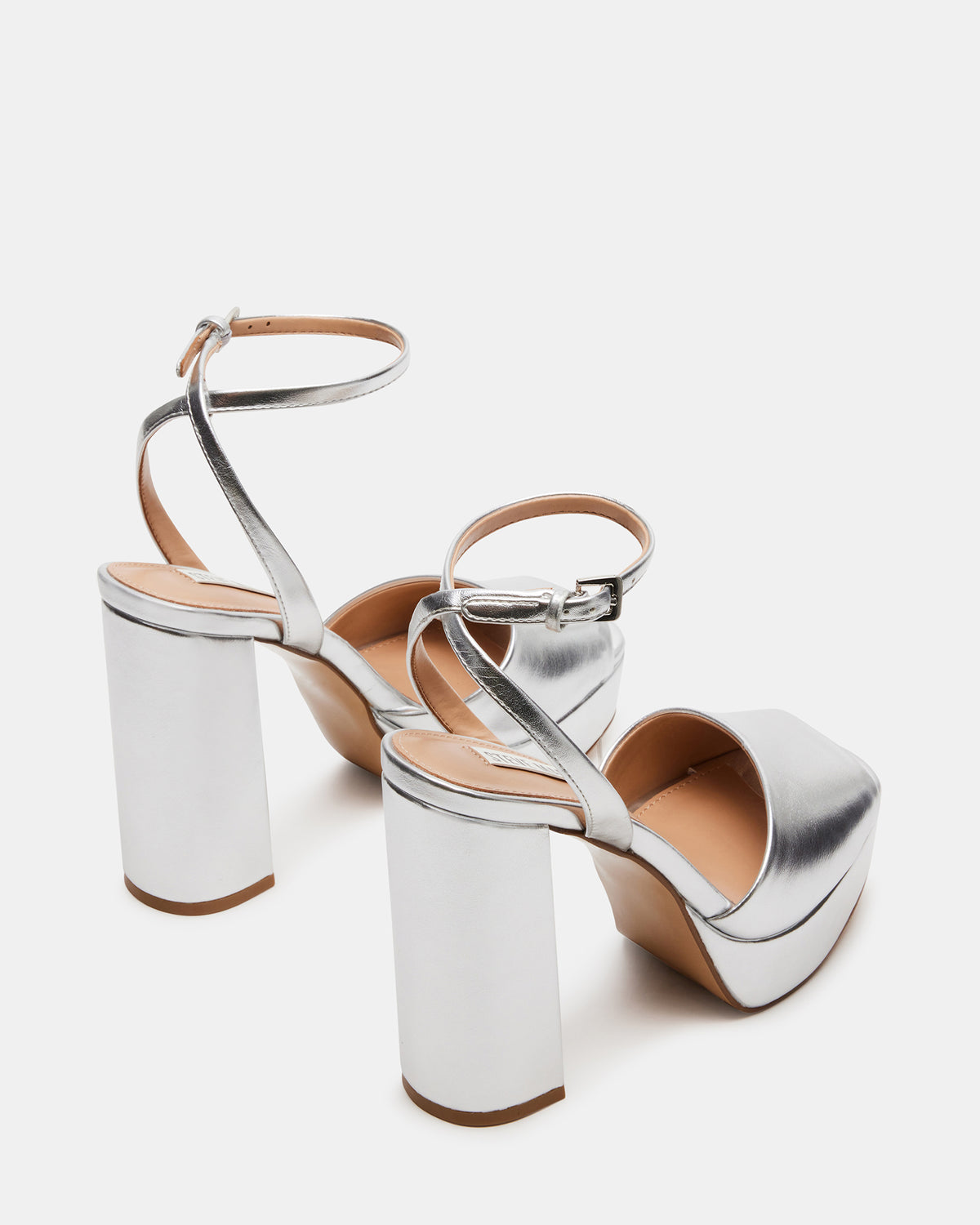 LOURDES Silver Metallic Platform Heel | Women's Heels | Steve Madden