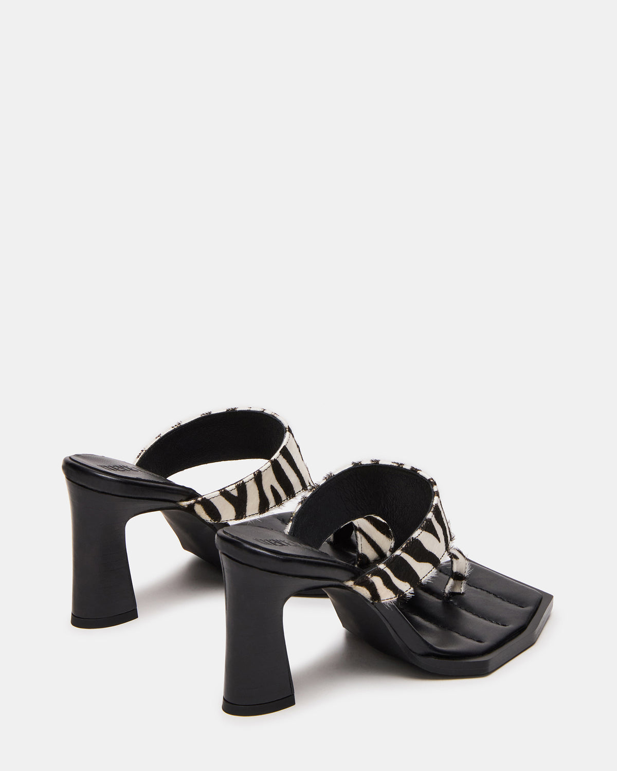 ALAMEDA Zebra Square-Toe Mule Women's Heel | Steve Madden