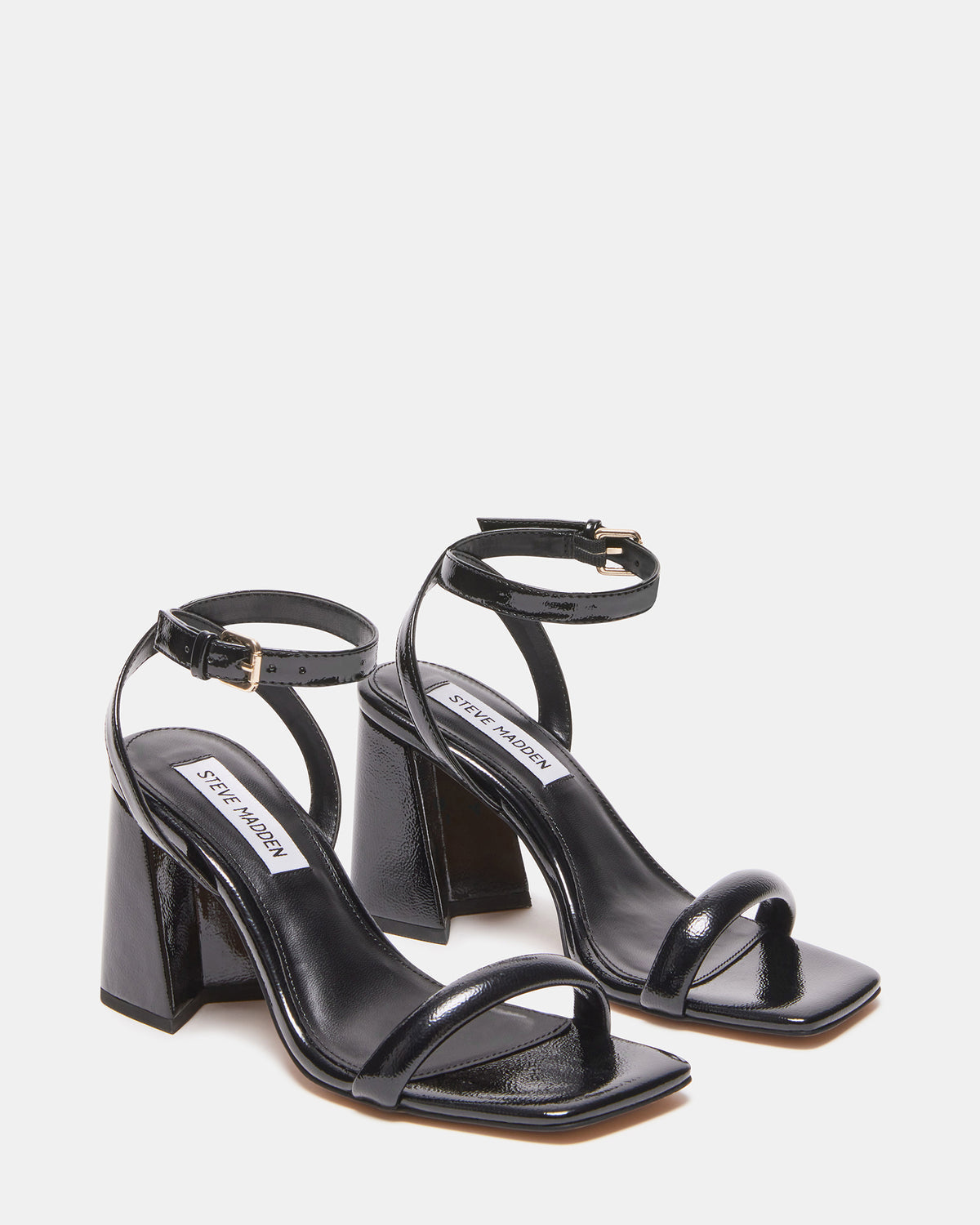 GRETIN Black Square Toe Heels | Women's Heels | Steve Madden