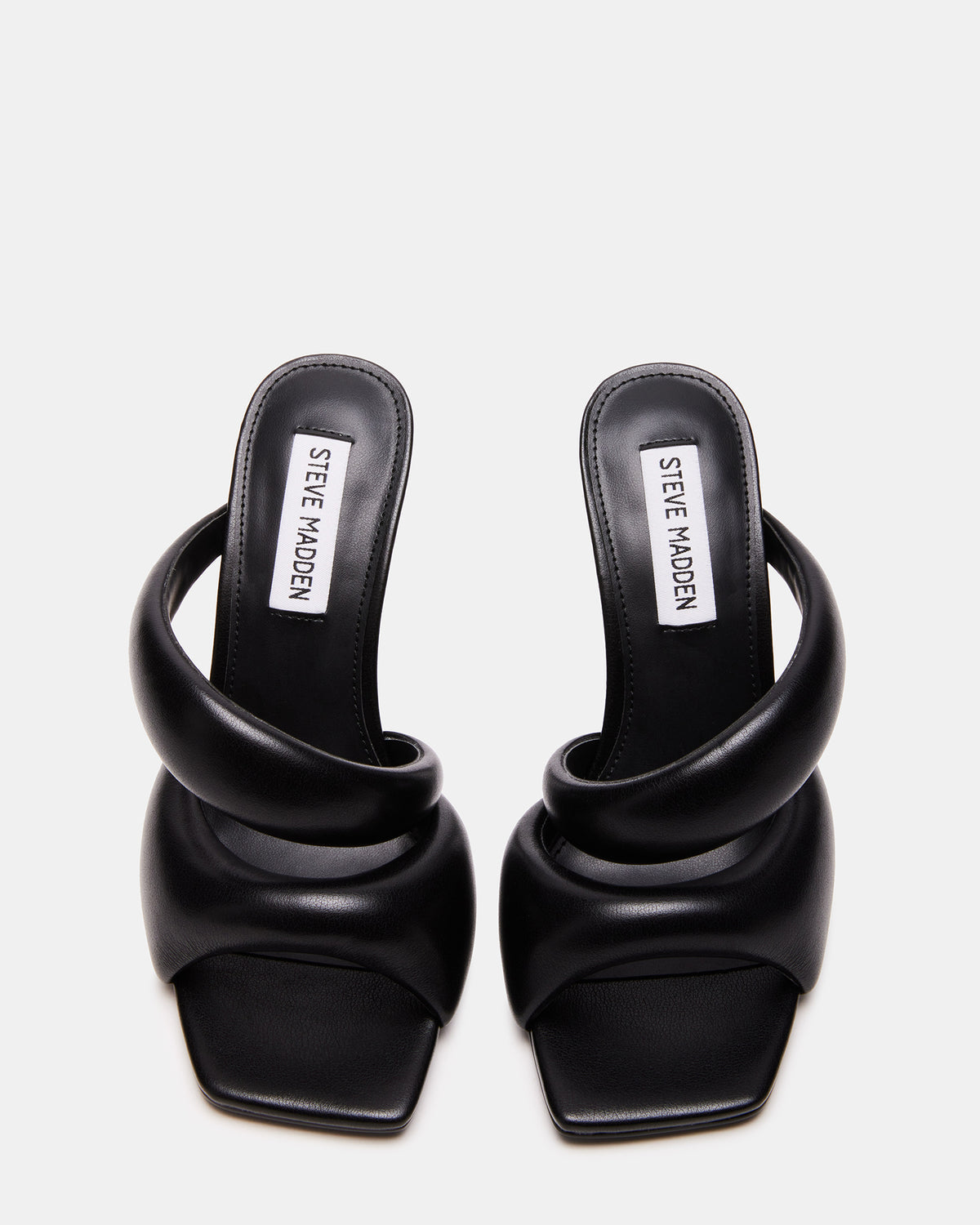 KLOSS Black Tubular Square Toe Mule | Women's Heels | Steve Madden