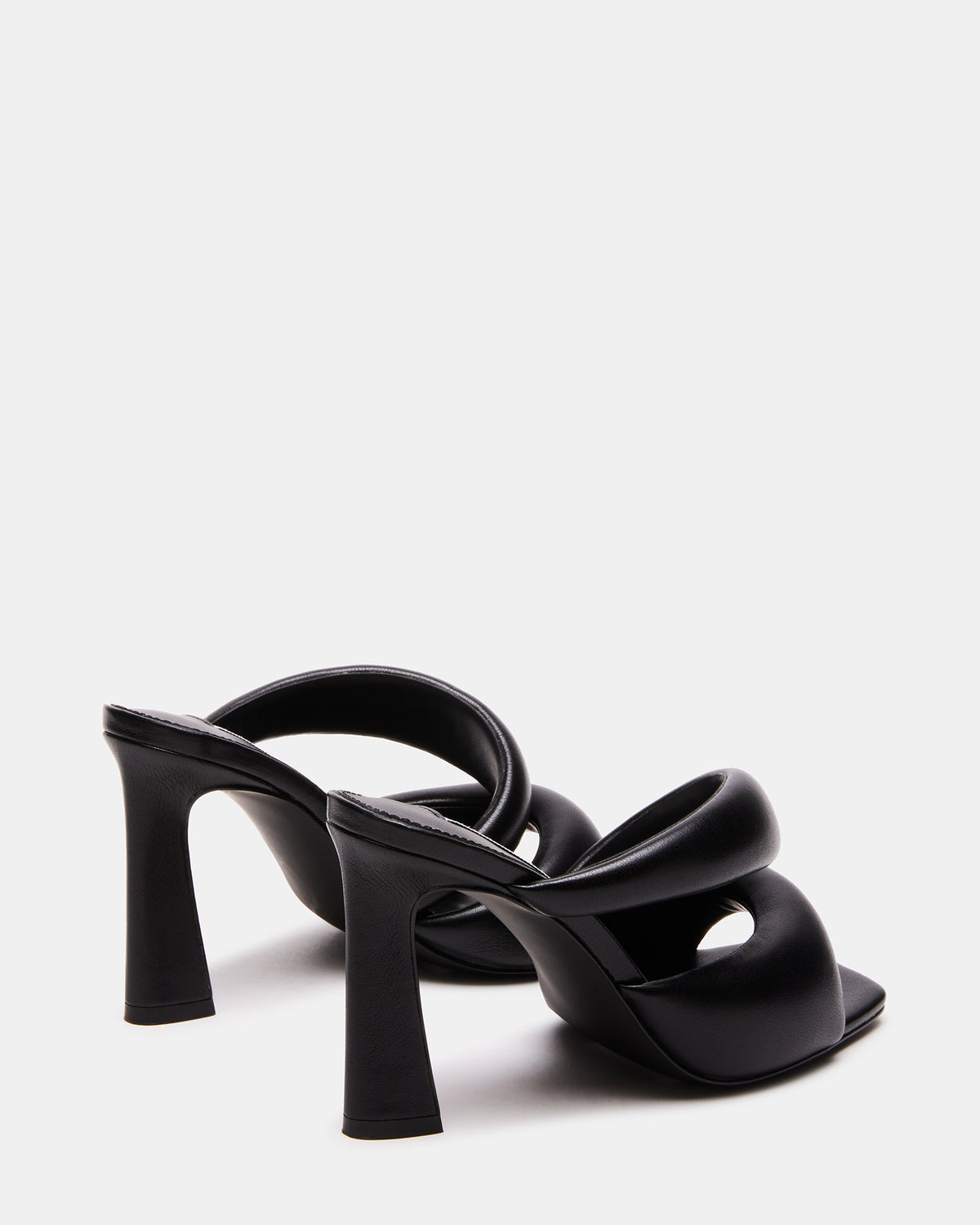 KLOSS Black Tubular Square Toe Mule | Women's Heels | Steve Madden