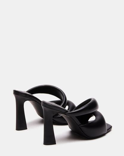 KLOSS Black Tubular Square Toe Mule | Women's Heels | Steve Madden