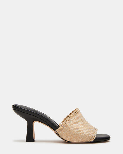 CRESCENT Raffia Square Toe Mule Heel | Women's Heels | Steve Madden